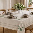 Toalha de Mesa Retangular 8 Lugares Dohler Limpa Fácil Botânica Renova 160x 270 cm -
