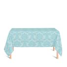 Toalha de Mesa Retangular em Tecido Jacquard Azul e Prata Frozen Medalhão Tradicional