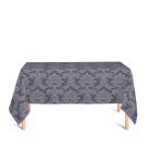 Toalha de Mesa Retangular em Tecido Jacquard Cinza Chumbo Medalhão Tradicional Toalha de Mesa Retangular em Tecido Jacquard Cinza Chumbo Medalhão Tradicional