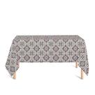 Toalha de Mesa Retangular em Tecido Jacquard Estampado Azulejo Português Marsala