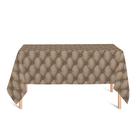 Toalha de Mesa Retangular em Tecido Jacquard Estampado Capitonê Marrom