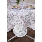 Toalha de Mesa Retangular em Tecido Jacquard Estampado Floral Champagne