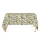 Toalha de Mesa Retangular em Tecido Jacquard Estampado Floral Papagaio Cinza Toalha de Mesa Retangular em Tecido Jacquard Estampado Floral Papagaio Cinza