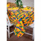 Toalha de Mesa Retangular em Tecido Jacquard Estampado Lego