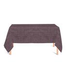 Toalha de Mesa Retangular em Tecido Jacquard Estampado Liso Marrom Escuro