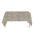 Toalha de Mesa Retangular em Tecido Jacquard Estampado Pedra Bege Toalha de Mesa Retangular em Tecido Jacquard Estampado Pedra Bege