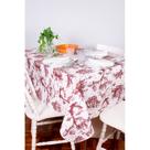 Toalha de Mesa Retangular em Tecido Jacquard Estampado Toile de Jouy Marsala