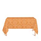 Toalha de Mesa Retangular em Tecido Jacquard Laranja Medalhão Tradicional