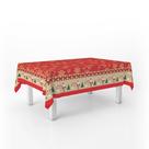 Toalha De Mesa Retangular Natalina Flocos De Neve 10 Lugares