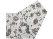 Toalha de Mesa Retangular Teka - Cinza 140x210cm Basic Flores