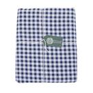 Toalha de Mesa Retangular Xadrez Azul Tecido Nobre Dupla Face - 6-8 Lugares