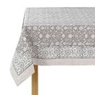 Toalha de mesa Ridhi Taupe Retangular 200x300cm Algodão Floral