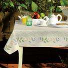 Toalha de Mesa Sálvia Floral 1,40x2,10m 6 Lugares Lepper