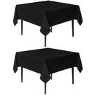 Toalha de mesa sancua Black Square 137x137cm, pacote com 2 unidades, poliéster