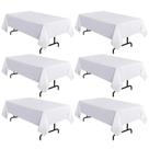Toalha de mesa sancua poliéster branco 152x259cm para mesa de 6 pés