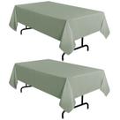 Toalha de mesa sancua Sage Green 152 x 260 cm, poliéster, pacote com 2