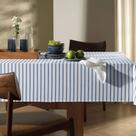 Toalha de Mesa Sempre Limpa Zaira 1,60x2,70 Branco 01/azul