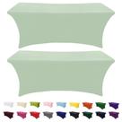 Toalha de mesa SEPARO, pacote com 2, 183 cm, verde sálvia, elástico