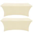 Toalha de mesa SEPARO, pacote com 2 unidades, elastano bege, 183 cm, sem rugas