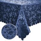 Toalha de mesa Smiry de vinil impermeável 150 x 210 cm azul marinho