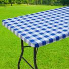 Toalha de mesa Smiry Retangle Picnic impermeável, mesa de 6 pés branca