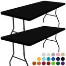 Toalha de mesa Smiry Retangle Waterproof, pacote com 2 unidades para mesa de 6 pés