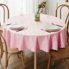 Toalha de mesa Smiry Waterproof Heavy Duty Vinil 150x150cm rosa