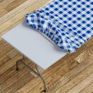 Toalha de mesa Sorfey Fitted Elastic Vinyl Flanela 48x24in preta