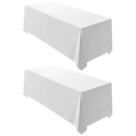 Toalha de mesa Surmente Poliéster Branco 90x132cm para casamento x2