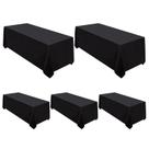 Toalha de mesa Surmente preta poliéster 90x132cm para casamentos x5