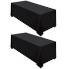 Toalha de mesa Surmente Preto Poliéster 90x132cm para casamento x2