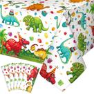 Toalha de mesa Tegeme Dinosaur Party descartável impermeável 54x108"