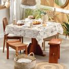 Toalha de Mesa Teka Basic Quadrada 4 Lugares 140 x 140 Cm