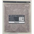 Toalha de Mesa Térmica Jacquard Branco Salehtex Impermeável Toalha de Mesa Térmica Jacquard Branco Salehtex Impermeável