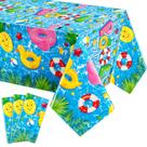 Toalha de mesa Thyle Pool Party Plastic 137x274cm 3 peças azul