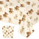 Toalha de mesa Umoni Teddy Bear, 2 peças retangulares para chá de bebê Toalha de mesa Umoni Teddy Bear, 2 peças retangulares para chá de bebê