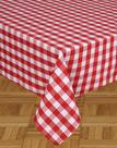 Toalha de mesa Urban Villa 100% algodão vermelho branco 152x213 cm