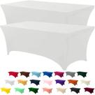 Toalha de mesa Utopia Kitchen, 6 pés de elastano pacote com 2, branca 200 GSM