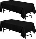 Toalha de mesa Utopia Kitchen Retangle, pacote com 2 unidades, 152x259cm, preta