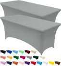 Toalha de mesa Utopia Kitchen Spandex, pacote com 2 pés, 6 pés, cinza