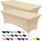 Toalha de mesa Utopia Kitchen Spandex, pacote com 2 unidades de champanhe de 8 pés