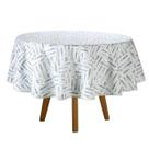 Toalha de Mesa Verde Talheres Ellie Redonda 1,60m 4 Lugares Clean Limpa Fácil Dohler