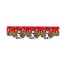 Toalha De Mesa Vermelha De Natal, Cachecol Para Lareira, Enfeites De Boneco De Neve, Decoração Para Toalha De Mesa Vermelha De Natal, Cachecol Para Lareira, Enfeites De Boneco De Neve, Decoração Para