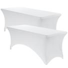 Toalha de mesa VidaFete Spandex, pacote com 2, 8 pés para mesa retangular Toalha de mesa VidaFete Spandex, pacote com 2, 8 pés para mesa retangular