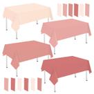 Toalha de mesa Whaline Pink Plastic 16 unidades retangular de 137 x 274 cm
