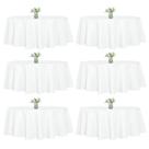 Toalha de Mesa WIGENIUS 6 Unidades Branca Redonda 229 cm Poliéster
