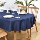 Toalha de mesa Wolkemer Oval 152 x 213 cm Tecido lavável azul marinho Toalha de mesa Wolkemer Oval 152 x 213 cm Tecido lavável azul marinho