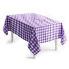 Toalha de Mesa Xadrez Lilás Retangular 220x140cm 6 Lugares