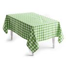 Toalha de Mesa Xadrez Verde Retangular 220x140cm 6 Lugares