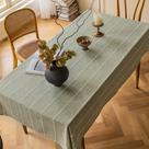 Toalha de mesa Zobesta Sage Green Linho Algodão para mesa retangular